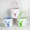 15styles Easter Basket Easter Bunny Storage Bags Egg Candies Baskets Bucket Canvas Sequin Handbags Printed Tote Easter Rabbit Bags4513217