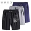 Men's Shorts Men's Ice Silk Pocket Loose Casual Solid Streetwear Breathable Quick Dry Fitness Men Summer Man