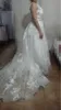 2022 Glitter Sequins Lace A Line Bröllopsklänningar Bröllopklänningar Glänsande Tulle Beach Bride Dress Boho Elegant Bröllopsklänning Deep V-Neck Open Back Long Train Vestidos de Novia