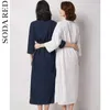 Sommer Paare Bademantel Mode Frauen Nachthemd Waffel Absorption Schnell Trocknend Homewear Gemütliche Oversize Nacht-Robe Weibliche 210528