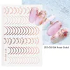 Decalcomanie degli adesivi 1 pz Cursori adesivi per smalto per unghie in oro rosa Nastro a strisce di classe Fodere curve Decorazioni Unghie Art Manicure ZGS004-104 Prud
