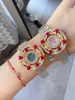 Neue Berühmte Marke Muti-farbe stein Quarz Frauen Uhr Edelstahl Shell Blume Zifferblatt Armbanduhr Dame Markiert Stempel 36mm Uhren