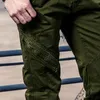 メンズパンツ2021デザインカジュアルなミリタリースタイルの戦術パンツワーキングズボン綿膝ジッパーロングメンズズボン陸軍貨物男性