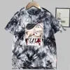 Unisex Anime Jujutsu Kaisen Anime Mode Kurzarm Rundhals Tie Dye T-shirt Y0809