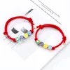 Link Chain Fashion Love Transfer Combinatie van armband Rood en zwart touw Een paar dames voor heren armbanden fawn22
