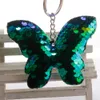 Butterfly Key Ring Paillette Sequin Animal Keychain Bag Hang Holders for Women Kids Fashion Jewelry