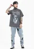 Rhude t camisa masculina mulher lavada do velho streetwear camisetas estilo verão de alta qualidade topo t 369