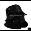Wide Brim Hats Caps Hats, Scarves & Gloves Fashion Aessoriesautumn Winter Flannel Fisherman Cap Women Embroidery Star Moon Retro Black Basin