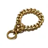 Granny Chic – collier de chien coulissant en acier inoxydable doré, 15mm, en métal, pour dressage de chiens, chaîne starter pour grands ras de cou
