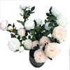 Fleurs décoratives couronnes fleur artificielle fausse pivoine Rosa Brasile mariage bureau décoration Simulation plante verte 10 pièces/unité