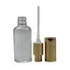 Bouteille à pompe en verre transparent pour parfum, flacon à pompe, atomiseur doré, emballage cosmétique, 5ml, 10ml, 15ml, 20ml, 30ml, 50ml, 100ml, 15 pièces/lot