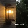 Luz de alumínio de alumínio vintage estilo chinês LED lâmpadas ao ar livre impermeável vidro E27 bulbo incluído courtyard jardim corredor iluminação decoração