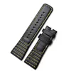 Rolleamy 28mm Waterdichte Siliconen Rubber Vervanging Polshorloge Band Strap Riem met Silver Black Clazing voor zeven vrijdag H0915