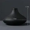 Vases Vase en porcelaine noire pour fleurs NORDIC HOME EL Salon de salon Mat Ceramic Planter Planter Planterie Table à manger Table à manger Ornements