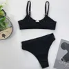 Sexy bikini woman Ring Bikini Push-Up Padded Swimwear Swimsuit Beachwear Set tanga mujer #K4 210712