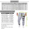 Homens sweatpants joggers pant masculino solto casual algodão hip carta impressão calças treino streetwear calças de fitness