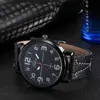 Wristwatches Military Leather Big Number Quartz Analog Army Men's Wrist Watch Party Decoration Suit Dress Gifts