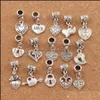 Alloy Loose Beads Jewelry Antiqued Sier Assorted Heart Dangles Fit European Charm Bracelet Diy Metal Bm6 150Pcs/Lot Drop Delivery 2021 Yq6Wm