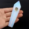 Handgemaakte Pijpen Draagbare Mooie Kleur Crystal Stone Filter Handpijp Buis Innovatief Ontwerp Droge Kruid Tabak Houder RH3017