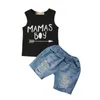 2 stks peuter kinderen babyjongens kleren hoodies t -shirt jeans shorts broek broek broer outfits set baby039s kleding x07199109447