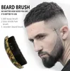 Abeis Men Wave Brush Boar Hair Bristle Shaving Comb Wood Handle Face Massage Shaving Beauty Tool Hairdresser Mustache