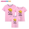 100%cotton Family Look Summer Family Clothing Mother Daughter T Shirt Family Matching Outfits Father Son T-shirt Plus size 210713