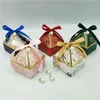 Gift Box Wedding Supplies Party Candy Box Baby Shower Paper Chocolate Boxes Prismatic Creative Bronzing Packaging Boxes 211108