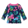 Baohulu Floral Baby Long Sleeve Girls Swimsuit Two Pieces Upf50+ Children Toddler Swimwear Beach Bathing Suits