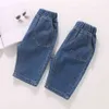 Dżinsy dla dzieci solidne jeansy dla dziewcząt w stylu swobodnym dżinsy dla dziewcząt letnie ubrania dzieci 210412