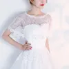 الأوشحة أزياء شال التطريز الدانتيل الزهري زين كيب التفاف أبيض زفاف الزفاف