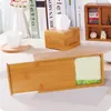 Bamboe tissue box voor thuiskantoor hotel servet houthouder handdoek opbergtafel decoratie accessoires benodigdheden