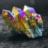 Decoratieve objecten beeldjes Angel Aura Titanium Quartz Crystal Specimen Mineralen Reiki Healing Chakra