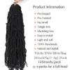 Borboleta de 24 polegadas Crochet Locs Tranças Cabelo Pré Loopfly Borboleta Soft Locs Crochet Sintetic Dreadlocks Hair Extensões