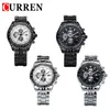 Orologi da polso Curren Fashion Casual Quartz Watch Men Large Dialtura Chonograph Releather Relojes 8083