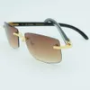 black Ienbel sunglasses Real buffalo horn Random white and square Men's Carter Glass Shades Optical Filling Recipe