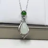 Pendentif en Jade blanc naturel, collier en argent 925, accessoires de fête, bijoux délicats, belle mode