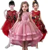 Top Qualily Girl's For Flower Très belle princesse Trompette Costume de piano Robe pour enfants 3-12 ans 210331