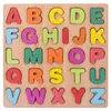 新しい木製の3Dパズルブロックトイキッズ英語のアルファベット番号認知マッチングボードベイビー早期教育学習おもちゃのための子供W1