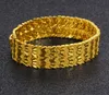 braccialetti a catena a maglie con placcatura in oro 24k a cuore largo da uomo JSGB139 braccialetto da uomo placcato in oro giallo regalo di nozze di moda