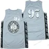 Custom Bad Boy #97 Biggie Smalls Shiny Basketball Jersey Movie Ed S-4xl Any Name and Number