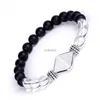 Chakra Pierre Naturelle Pyramide Bracelet Perlé Améthyste Oeil De Tigre Rose Quartz Strand Bracelets pour Femmes Hommes Mode Fine Jewelry