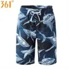 361 Pantaloncini da surf Quick Dry Pantaloni da surf Uomo Beach Shark Stampato Plus Size Costumi da bagno Costume da bagno Costume da bagno maschile 210924