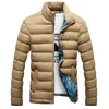 Jaqueta de inverno homens algodão acolchoado grossa jaquetas parka magro fit manga longa acolchoado outerwear roupas casacos quentes 210910
