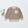 ZHBB Baby Kids Pullover Autumn Winter Girl Boy Knitted Sweater Casual Tops Warm Clothes