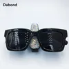 Glasögonhållare för bilsolvisor Bling Crystal Rhinestones mode roterbara bilglasögon solglasögon galgar monteras med biljett 4085981