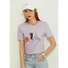 AMII Minimalism Spring Summer Cotton Printed Women Tshirt Fashion Causal Oneck Loose Female Tops 12060040 210623