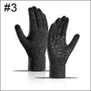 Höst och vinter Varm plus sammet Tjockt pekskärm Stickade handskar för cykling Kallskyddad Non-Slip offset-tryckhandske