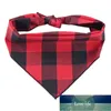 Dog Apparel Pet Bandanas Washable Adjustable Bibs Scarf Double-Cotton Plaid Printing Accessories For Small And Medium Dogs Factory price expert design Quality