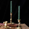 Ljushållare European Vintage Candlestickhållare Mögelmetall Guld Luxury Bröllop DeKoracje Slubne House Decor YD50ZT