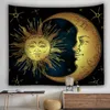 Arazzo Mandala Bianco Nero Sole e Luna Arazzi appesi a parete Telo mare Tappetino yoga Decorazioni per la casa Coperta